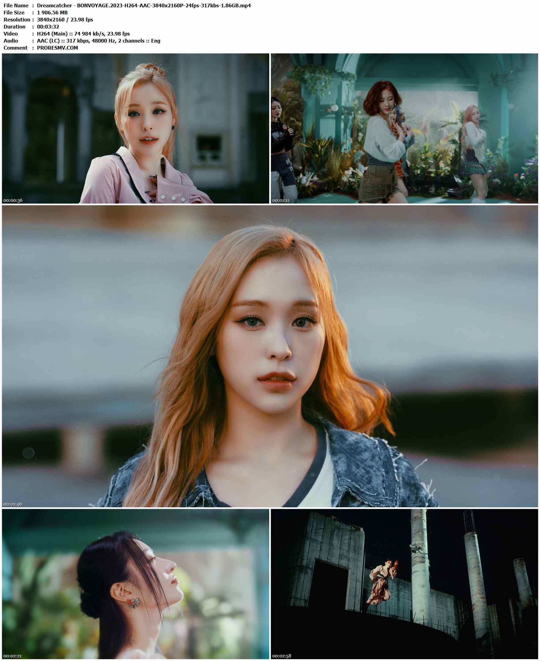 Dreamcatcher - BONVOYAGE.2023-H264-AAC-3840x2160P-24fps-317kbs-1.86GB官方MV_高清MV